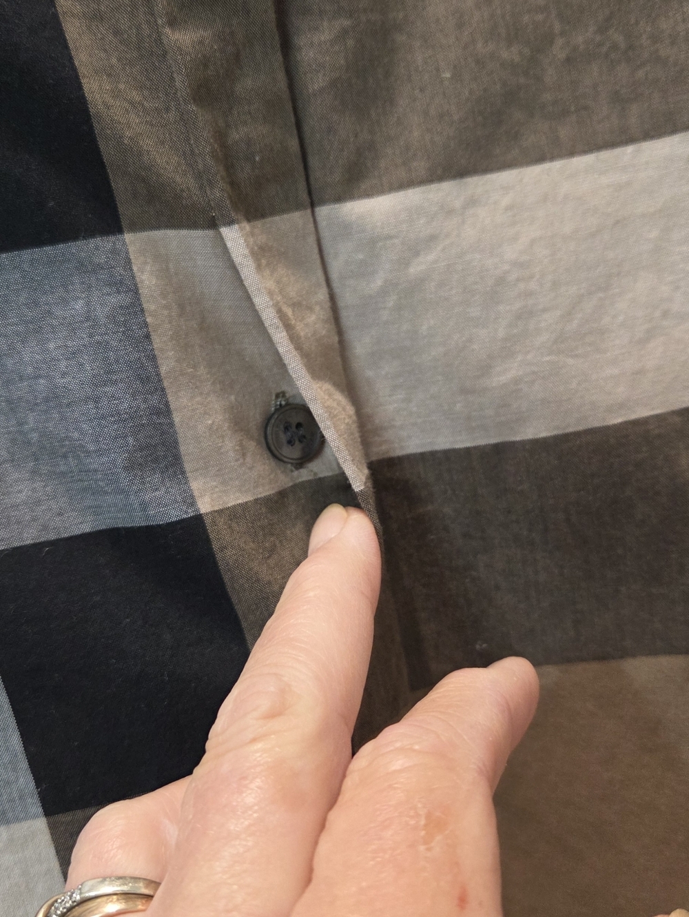 Burberry Brit Cotton Check Women's Button-Up Shirt Size Medium - Picture 4 of 13